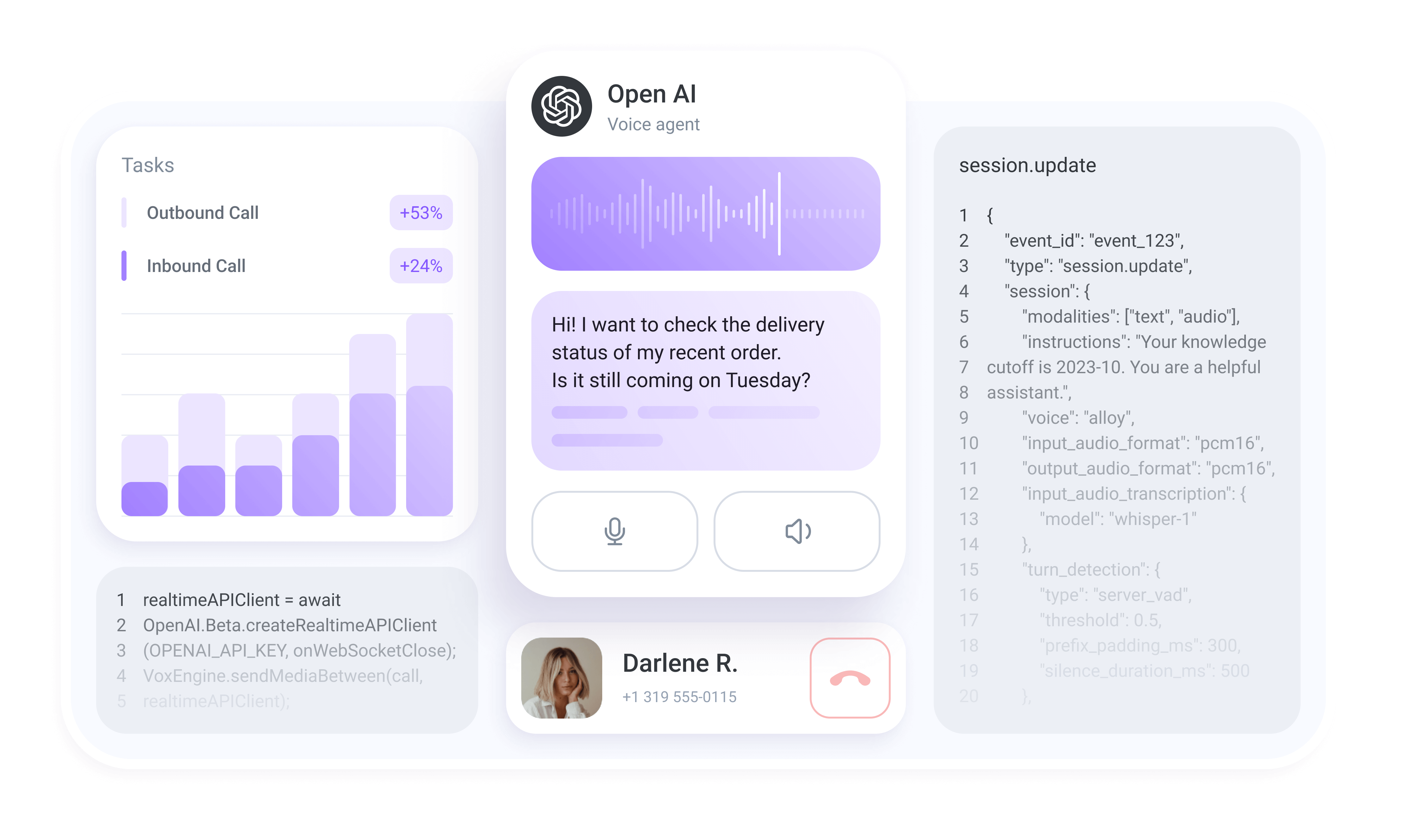 Inbound and outbound calling to OpenAI Agents with a serverless Interface