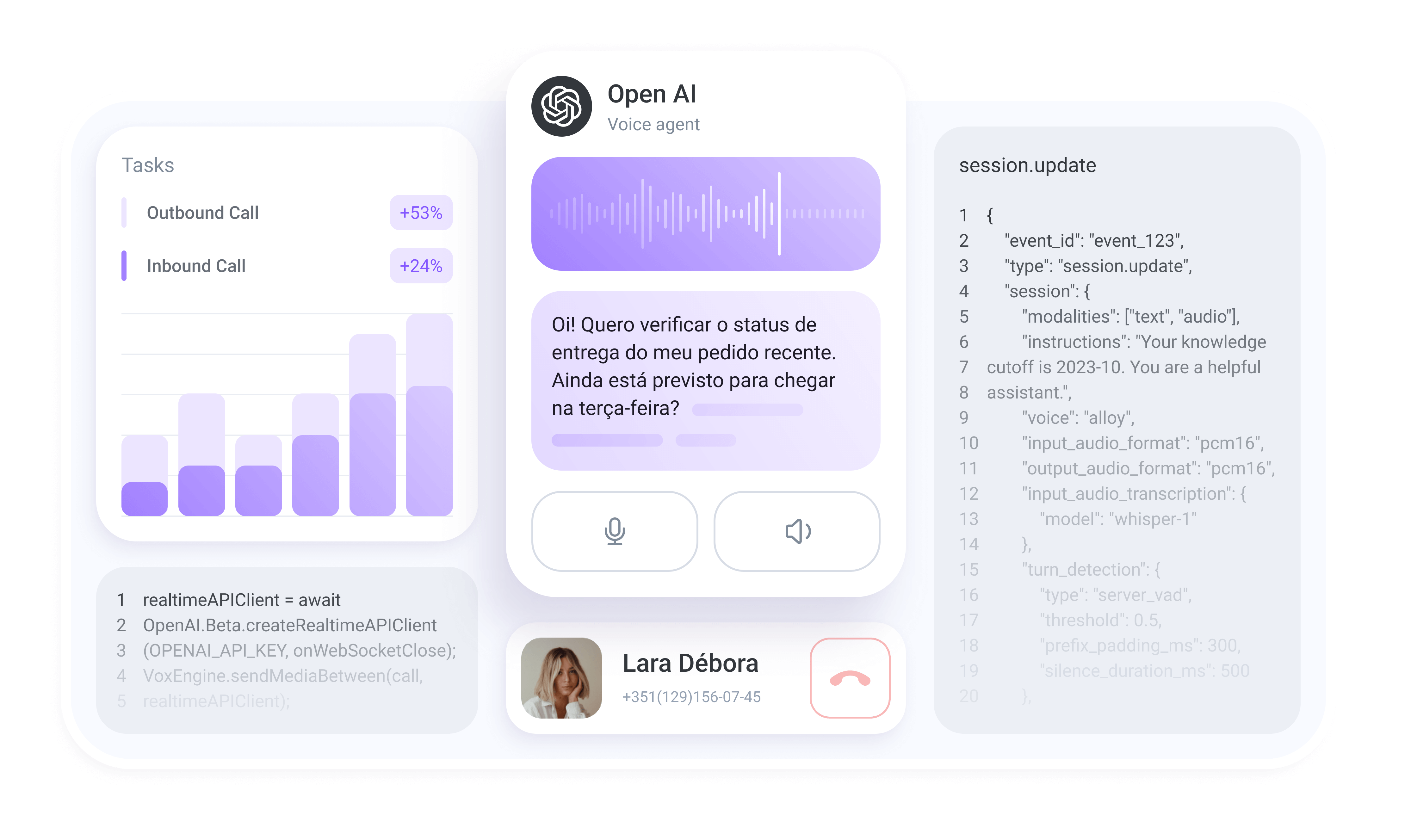 Inbound and outbound calling to OpenAI Agents with a serverless Interface